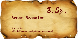 Benes Szabolcs névjegykártya
